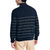 imageNautica Mens Navtech Striped QuarterZip SweaterNavy Seas