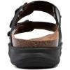 imageNautica Mens Sandals  Casual Slides with 2 Adjustable Buckle Straps and Cork Footbed for Ultimate Comfort and Style RegularWide Width Big SizeBlack Monochrome