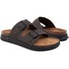 imageNautica Mens Sandals  Casual Slides with 2 Adjustable Buckle Straps and Cork Footbed for Ultimate Comfort and Style RegularWide Width Big SizeChocolate