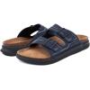 imageNautica Mens Sandals  Casual Slides with 2 Adjustable Buckle Straps and Cork Footbed for Ultimate Comfort and Style RegularWide Width Big SizeNavy Charcoal