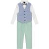 imageNautica Boys 4Piece Formal Suit Set with Vest Pants Collared Dress Shirt and TieAcademy Blue
