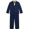 imageNautica Boys 4Piece Tuxedo Set with Dress Shirt Bow Tie Jacket and PantsBlue Tuxedo