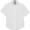 imageNautica Boys School Uniform Short Sleeve ButtonDown Oxford Shirt Chest Pocket Breathable FabricWhite
