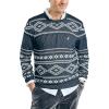 imageNautica Mens Sustainably Crafted Fair Isle Crewneck SweaterNavy Seas