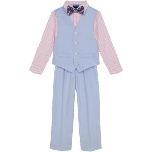imageNautica Boys 4Piece Formal Suit Set with Vest Pants Collared Dress Shirt and TieIce Bay