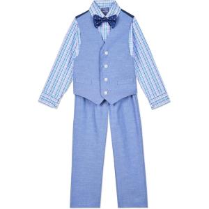 imageNautica Boys 4Piece Formal Suit Set with Vest Pants Collared Dress Shirt and TieLavendula