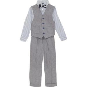 imageNautica Boys 4Piece Formal Suit Set with Vest Pants Collared Dress Shirt and TieTanzanite