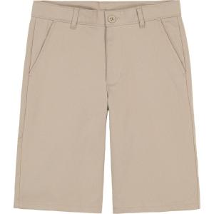 imageNautica Boys School Uniform Flat Front Twill ShortKhaki
