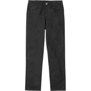 imageNautica Boys School Uniform Twill Chino Khaki Pants Flat Front Comfortable Waistband with Zip Closure ampamp StretchBlack 5pocket