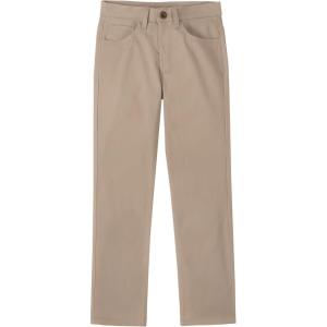 imageNautica Boys School Uniform Twill Chino Khaki Pants Flat Front Comfortable Waistband with Zip Closure ampamp StretchKhaki 5pocket