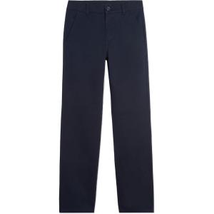 imageNautica Boys School Uniform Twill Chino Khaki Pants Flat Front Comfortable Waistband with Zip Closure ampamp StretchNavy