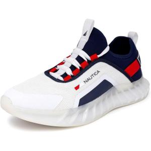 imageNautica Mens Casual Fashion Sneakers  Lightweight LaceUp Athletic Walking Shoes for Gym ampamp Tennis ComfortableAmericana