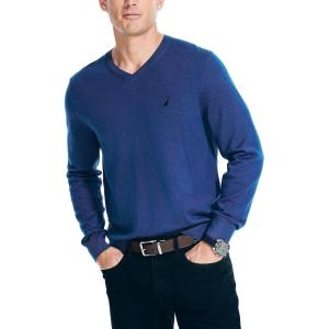 imageNautica Mens Navtech VNeck SweaterLimoges