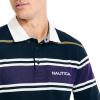 imageNautica Mens LongSleeve Rugby Polo ShirtNavy Seas