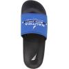 imageNautica Mens Open Toe Slide Sandals  Comfortable Indoor ampamp Outdoor Shower SlippersBertran Royal Black