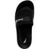 imageNautica Mens Open Toe Slide Sandals  Comfortable Indoor ampamp Outdoor Shower SlippersBlack Fitz