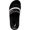 imageNautica Mens Open Toe Slide Sandals  Comfortable Indoor ampamp Outdoor Shower SlippersBlack Grey Fitz