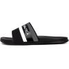 imageNautica Mens Open Toe Slide Sandals  Comfortable Indoor ampamp Outdoor Shower SlippersBlack Grey Fitz