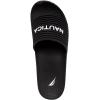 imageNautica Mens Open Toe Slide Sandals  Comfortable Indoor ampamp Outdoor Shower SlippersBlackmauro
