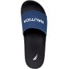 imageNautica Mens Open Toe Slide Sandals  Comfortable Indoor ampamp Outdoor Shower SlippersBlue Blackmauro