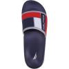 imageNautica Mens Open Toe Slide Sandals  Comfortable Indoor ampamp Outdoor Shower SlippersBower Clearred White Blue