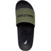 imageNautica Mens Open Toe Slide Sandals  Comfortable Indoor ampamp Outdoor Shower SlippersOlive Blackmauro