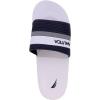 imageNautica Mens Open Toe Slide Sandals  Comfortable Indoor ampamp Outdoor Shower SlippersTopco StripenavyWhite