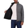 imageNautica Mens Reversible Quilted Puffer Jacket Midweight Mechanical Stretch Winter CoatBlackGrey