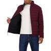 imageNautica Mens Reversible Quilted Puffer Jacket Midweight Mechanical Stretch Winter CoatBurgandy
