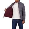imageNautica Mens Reversible Quilted Puffer Jacket Midweight Mechanical Stretch Winter CoatMetal Grey