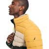 imageNautica Mens Reversible Quilted Puffer Jacket Midweight Mechanical Stretch Winter CoatMustard