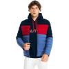 imageNautica Mens Reversible Quilted Puffer Jacket Midweight Mechanical Stretch Winter CoatNavy  Red X Blue