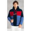 imageNautica Mens Reversible Quilted Puffer Jacket Midweight Mechanical Stretch Winter CoatNavy  Red X Blue