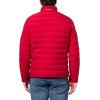 imageNautica Mens Reversible Quilted Puffer Jacket Midweight Mechanical Stretch Winter CoatRed Grey