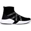 imageNautica Mens SlipOn Sneaker High Top Socks Shoes with Ankle Support  Comfortable ampamp Breathable LaceUp Gym Walking Running ShoesPatrikoblack White