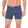 imageNautica mens 4 Pack Heather Stretch Boxer BriefsPeacoatDutchIndigoSea Mist Heather
