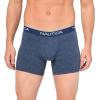 imageNautica mens 4 Pack Heather Stretch Boxer BriefsPeacoatIndigoCharcoalOasis Pink Heather