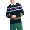 imageNautica Mens LongSleeve Rugby Polo ShirtNavy Seas