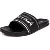 imageNautica Mens Open Toe Slide Sandals  Comfortable Indoor ampamp Outdoor Shower SlippersBlack Farrington