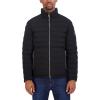 imageNautica Mens Reversible Quilted Puffer Jacket Midweight Mechanical Stretch Winter CoatBlackGrey