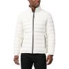 imageNautica Mens Reversible Quilted Puffer Jacket Midweight Mechanical Stretch Winter CoatVintage Sail Cream