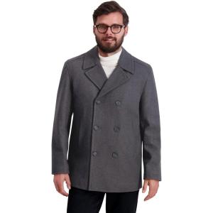 imageNautica Mens Classic Double Breasted PeacoatCharcoal