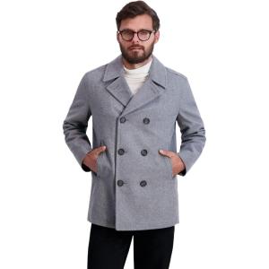 imageNautica Mens Classic Double Breasted PeacoatLtgrey