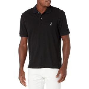 imageNautica Mens Classic Fit Deck PoloTrue Black