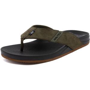 imageNautica Mens Flip Flop Beach Sandal Boat Slide Water SlippersOlivewelsey