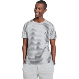imageNautica Mens JClass TShirtStriped Grey  Black