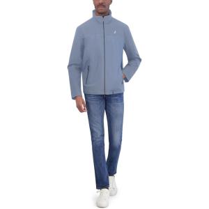 imageNautica Mens Lightweight Windbreaker Stretch Athletic Outdoor Full Zip Bomber Golf JacketCobalt
