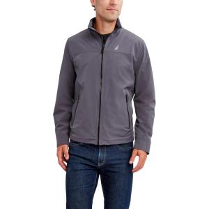 imageNautica Mens Lightweight Windbreaker Stretch Athletic Outdoor Full Zip Bomber Golf JacketDark Grey