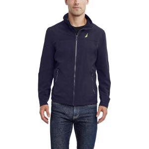 imageNautica Mens Lightweight Windbreaker Stretch Athletic Outdoor Full Zip Bomber Golf JacketM Navy