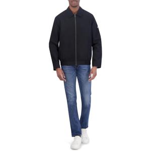 imageNautica Mens Lightweight Windbreaker Stretch Athletic Outdoor Full Zip Bomber Golf JacketMidnight